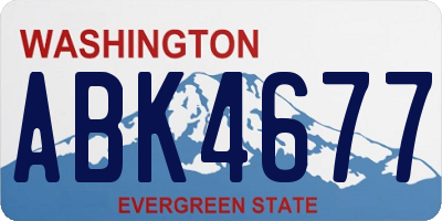 WA license plate ABK4677