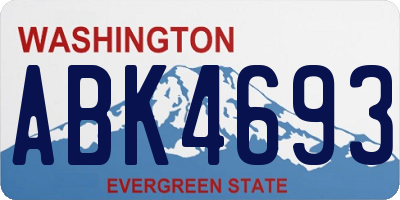 WA license plate ABK4693