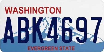 WA license plate ABK4697