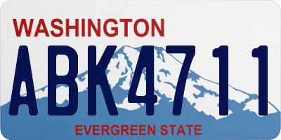 WA license plate ABK4711