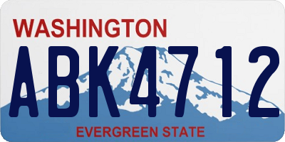 WA license plate ABK4712