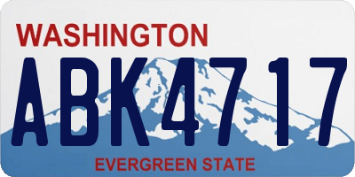 WA license plate ABK4717