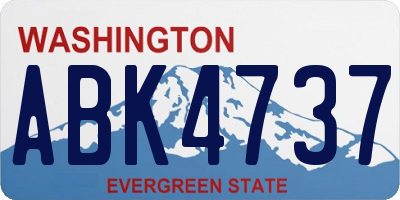 WA license plate ABK4737