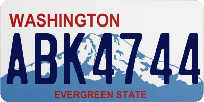 WA license plate ABK4744