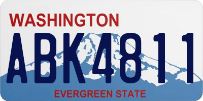 WA license plate ABK4811