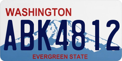 WA license plate ABK4812