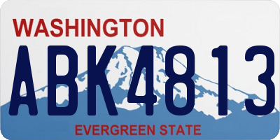 WA license plate ABK4813