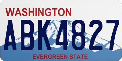 WA license plate ABK4827
