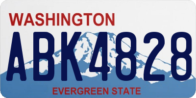 WA license plate ABK4828