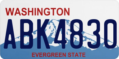 WA license plate ABK4830