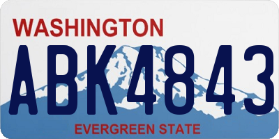 WA license plate ABK4843
