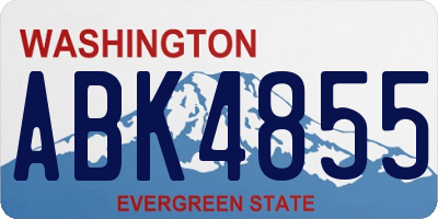 WA license plate ABK4855