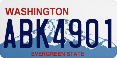 WA license plate ABK4901