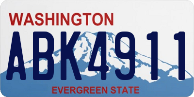 WA license plate ABK4911