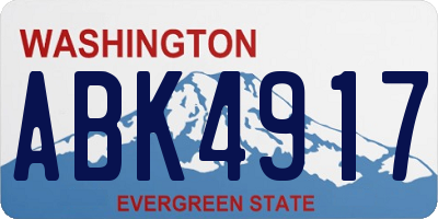 WA license plate ABK4917