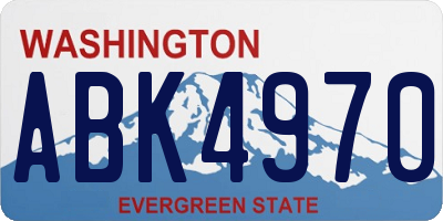 WA license plate ABK4970