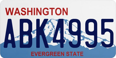 WA license plate ABK4995