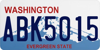 WA license plate ABK5015