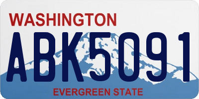 WA license plate ABK5091