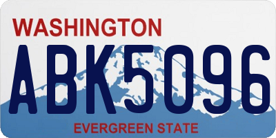 WA license plate ABK5096