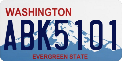 WA license plate ABK5101