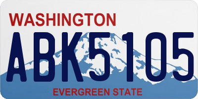 WA license plate ABK5105