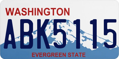 WA license plate ABK5115