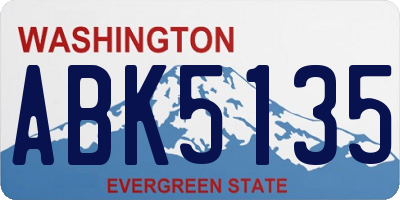 WA license plate ABK5135