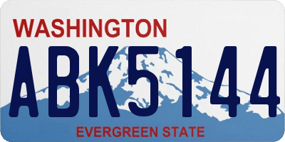 WA license plate ABK5144