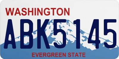 WA license plate ABK5145