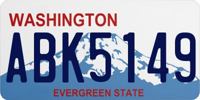 WA license plate ABK5149