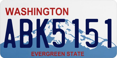 WA license plate ABK5151