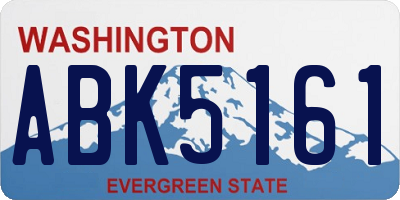 WA license plate ABK5161