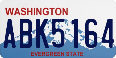 WA license plate ABK5164
