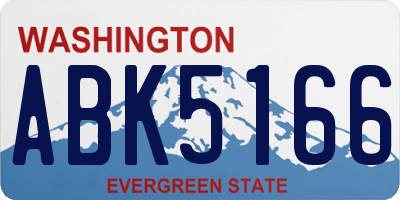 WA license plate ABK5166