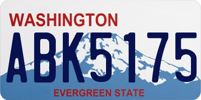 WA license plate ABK5175