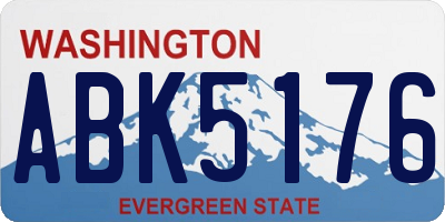 WA license plate ABK5176