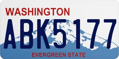 WA license plate ABK5177