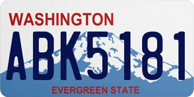 WA license plate ABK5181
