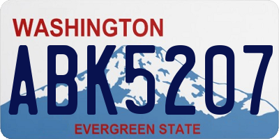 WA license plate ABK5207