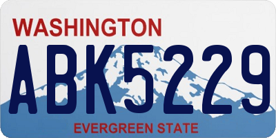 WA license plate ABK5229