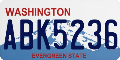 WA license plate ABK5236