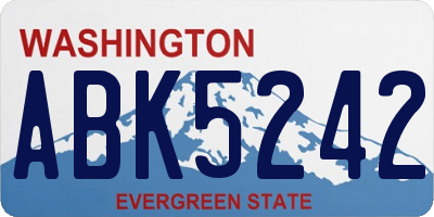 WA license plate ABK5242