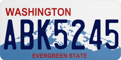 WA license plate ABK5245