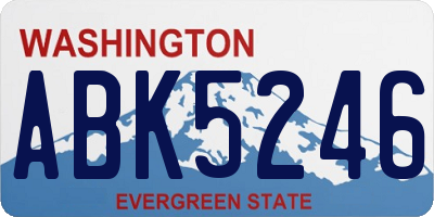 WA license plate ABK5246