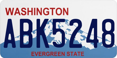 WA license plate ABK5248