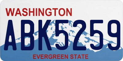 WA license plate ABK5259