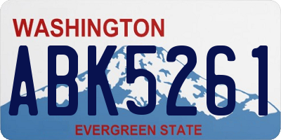 WA license plate ABK5261