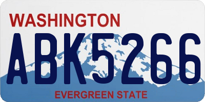 WA license plate ABK5266