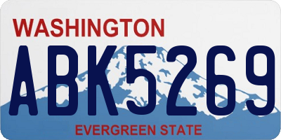 WA license plate ABK5269